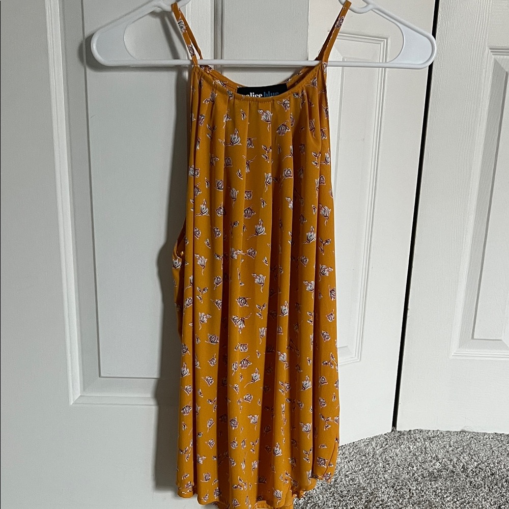 Alice Blue Mustard Yellow Floral Top